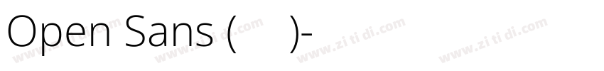 Open Sans (正文)字体转换